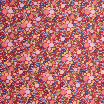 Paradise Bloom - Wandering Wildflowers Cherry Digitally Printed 2 Yard Cut