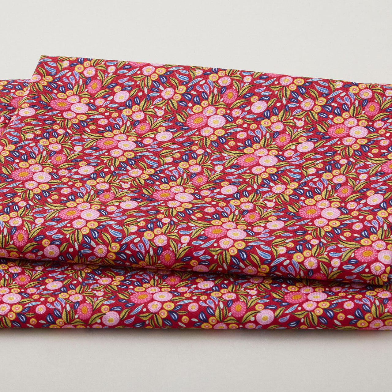 Paradise Bloom - Wandering Wildflowers Cherry Digitally Printed 2 Yard Cut