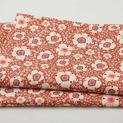 Paradise Bloom - Sun Blossoms Copper Digitally Printed 2 Yard Cut