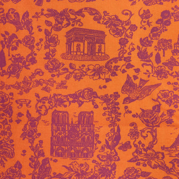 A Spring in Paris - Sightseeing Tonal Orange 2 Yard Cut
