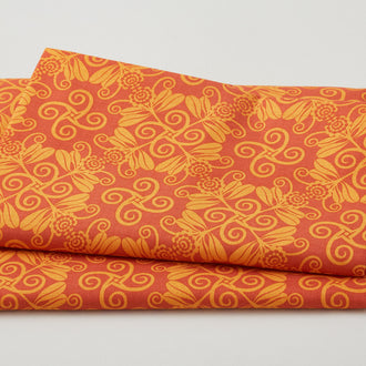 Gloriosa Garden - Lattice Orange 2 Yard Cut