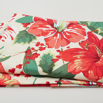 Winterberry - Winter Floral Natural 2 Yard Cut