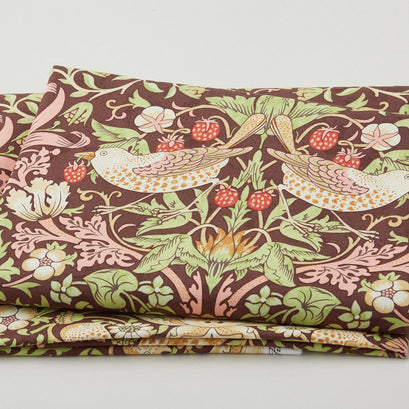 Morris & Co - Strawberry Thief Chocolate 2 Yard Cut