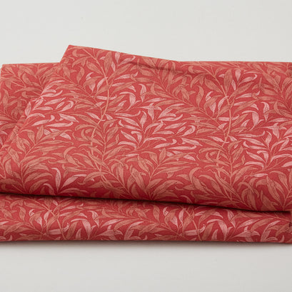 Cotswold Holiday - Willow Boughs Red 2 Yard Cut