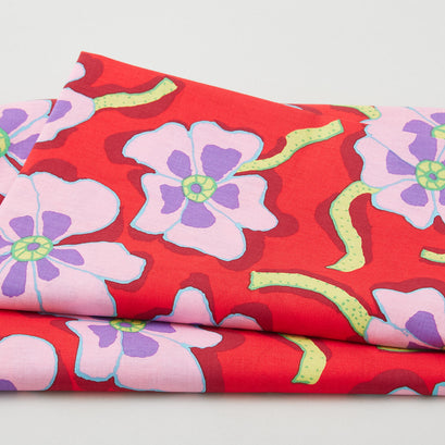 Kaffe Fassett Collective August 2023 - Camo Flower Red 2 Yard Cut