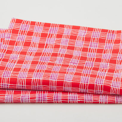Kaffe Fassett Collective August 2023 - Gingham Red 2 Yard Cut