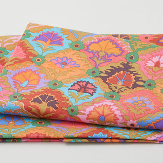 Kaffe Fassett Collective February 2024 - Step Flower Khaki 2 Yard Cut