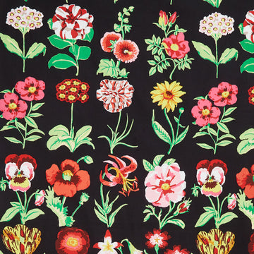 Kaffe Fassett Collective - February 2025 Contrast Colorway Flower Studies Black Yardage