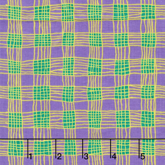Kaffe Fassett Collective - February 2025 Gingham Purple Yardage
