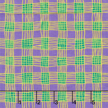 Kaffe Fassett Collective - February 2025 Gingham Purple Yardage