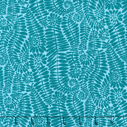 Kaffe Fassett Collective - February 2025 SM Fronds Turquoise Yardage