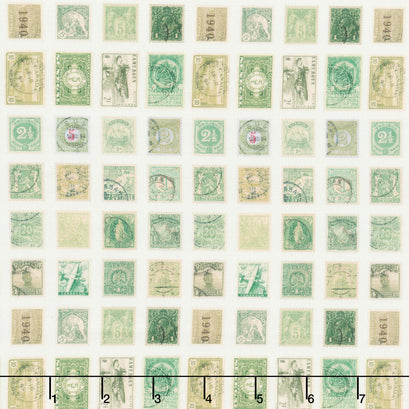 Eclectic Elements - Palette Stamps Green Yardage