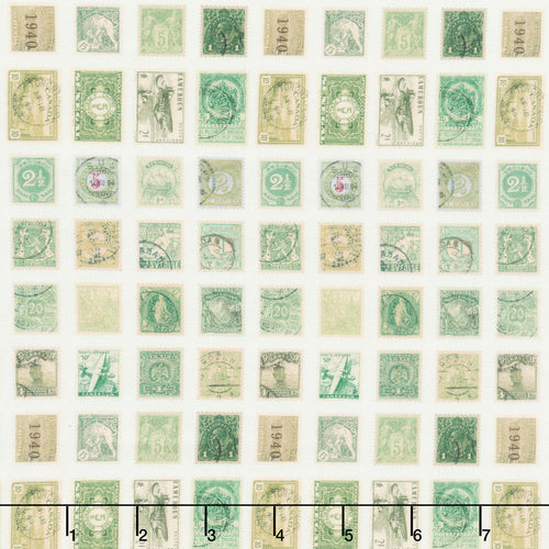 Eclectic Elements - Palette Stamps Green Yardage