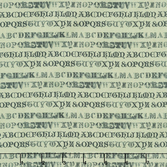Eclectic Elements - Palette Typography Green Yardage