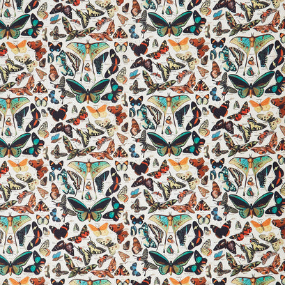 Eclectic Elements - Palette Butterflies Teal Yardage