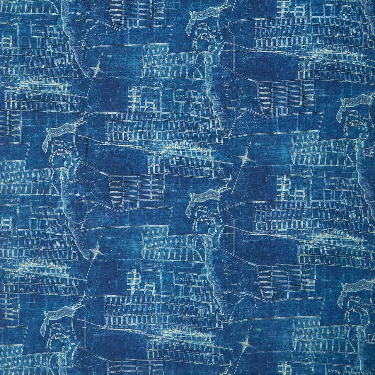 Eclectic Elements - Palette Map Blue Yardage