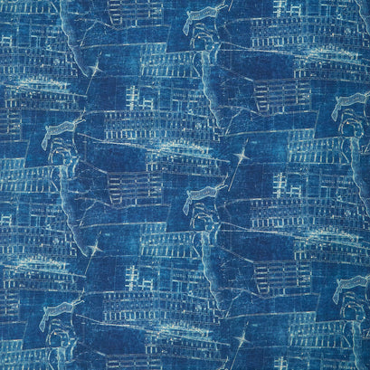 Eclectic Elements - Palette Map Blue Yardage