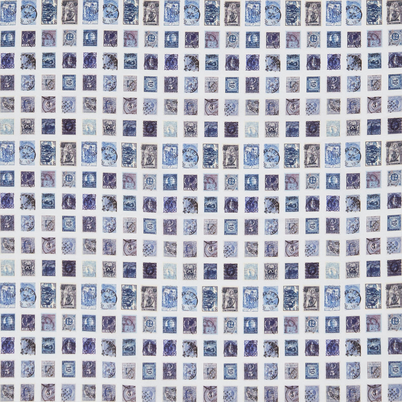 Eclectic Elements - Palette Indigo Stamps Yardage