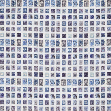 Eclectic Elements - Palette Indigo Stamps Yardage