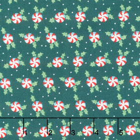 So Much Joy - Holly Peppermints Green Yardage