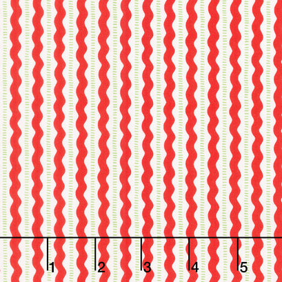 So Much Joy - Christmas Rick Rack Red Yardage