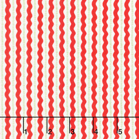 So Much Joy - Christmas Rick Rack Red Yardage
