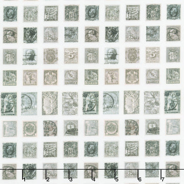 Eclectic Elements - Palette Stamps Charcoal Yardage