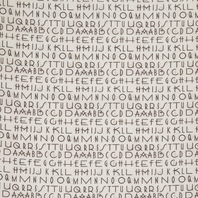 Eclectic Elements - Palette Typography Charcoal Yardage