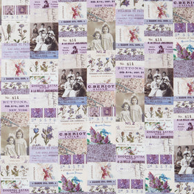 Eclectic Elements - Palette Collage Purple Yardage