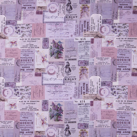 Eclectic Elements - Palette Ephemera Purple Yardage