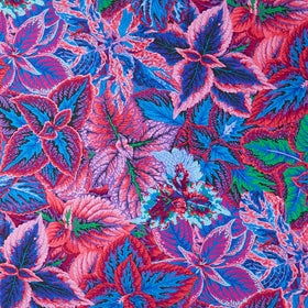 Kaffe Fassett Collective - August 2025 Bold Leaves Blue Yardage
