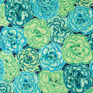 Kaffe Fassett Collective - August 2025 Picotee Carnations Green Yardage