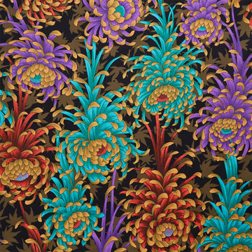 Kaffe Fassett Collective - August 2025 Spider Mums Dark Yardage