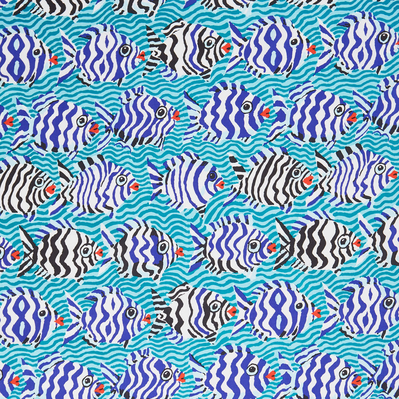 Kaffe Fassett Collective - August 2025 Minnows Aqua Yardage