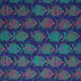 Kaffe Fassett Collective - August 2025 Minnows Blue Yardage
