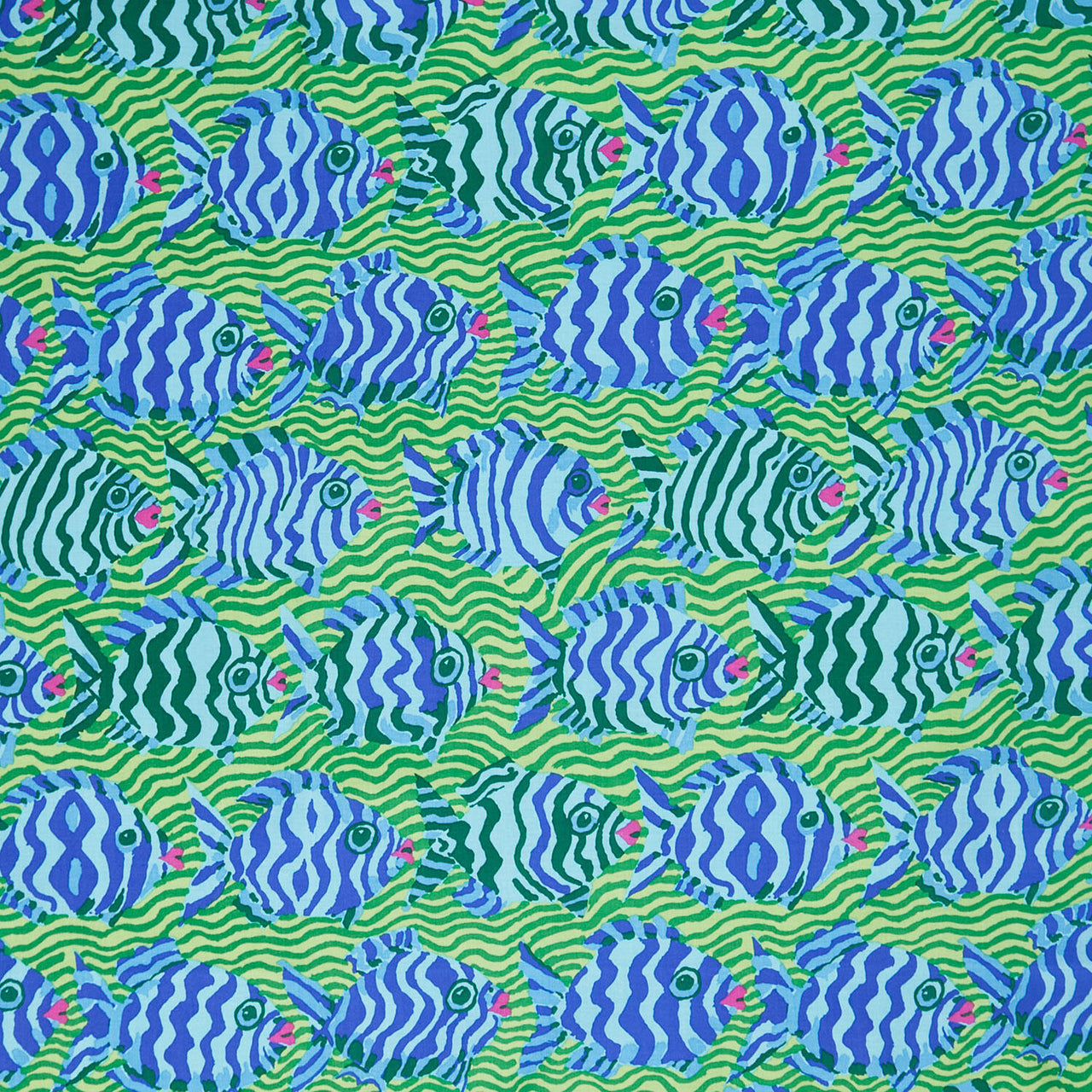 Kaffe Fassett Collective - August 2025 Minnows Lime Yardage