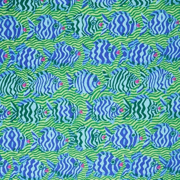Kaffe Fassett Collective - August 2025 Minnows Lime Yardage