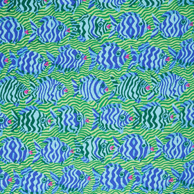 Kaffe Fassett Collective - August 2025 Minnows Lime Yardage
