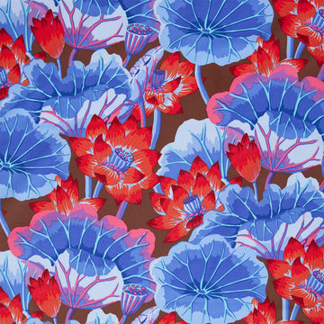Kaffe Fassett Collective - August 2025 Lake Blossoms Brown Yardage