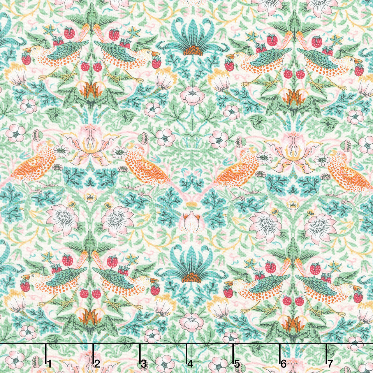 Bedford Park - Mini Strawberry Thief Mineral Yardage