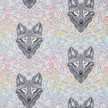 Graywork - Wolf of Pink Street Fog Yardage