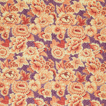 Kaffe Fassett: From the Archives - Floral with Dots Plum Yardage