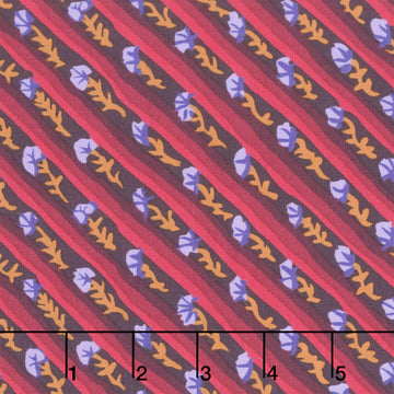 Kaffe Fassett: From the Archives - Diagonal Poppy Aubergine Yardage