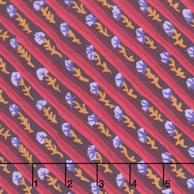 Kaffe Fassett: From the Archives - Diagonal Poppy Aubergine Yardage