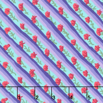 Kaffe Fassett: From the Archives - Diagonal Poppy Purple Yardage
