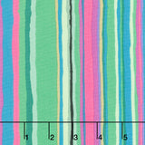 Kaffe Fassett Collective - February 2026 Echo Stripe Green Yardage