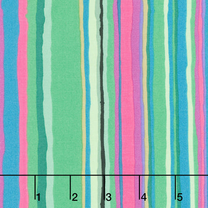 Kaffe Fassett Collective - February 2026 Echo Stripe Green Yardage