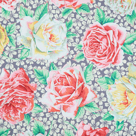 Kaffe Fassett Collective - February 2026 Rose Bloom Grey Yardage