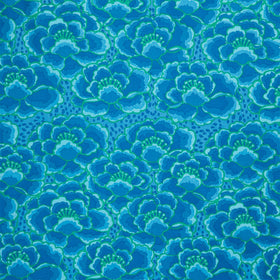Kaffe Classics - Tonal Floral Turquoise Yardage