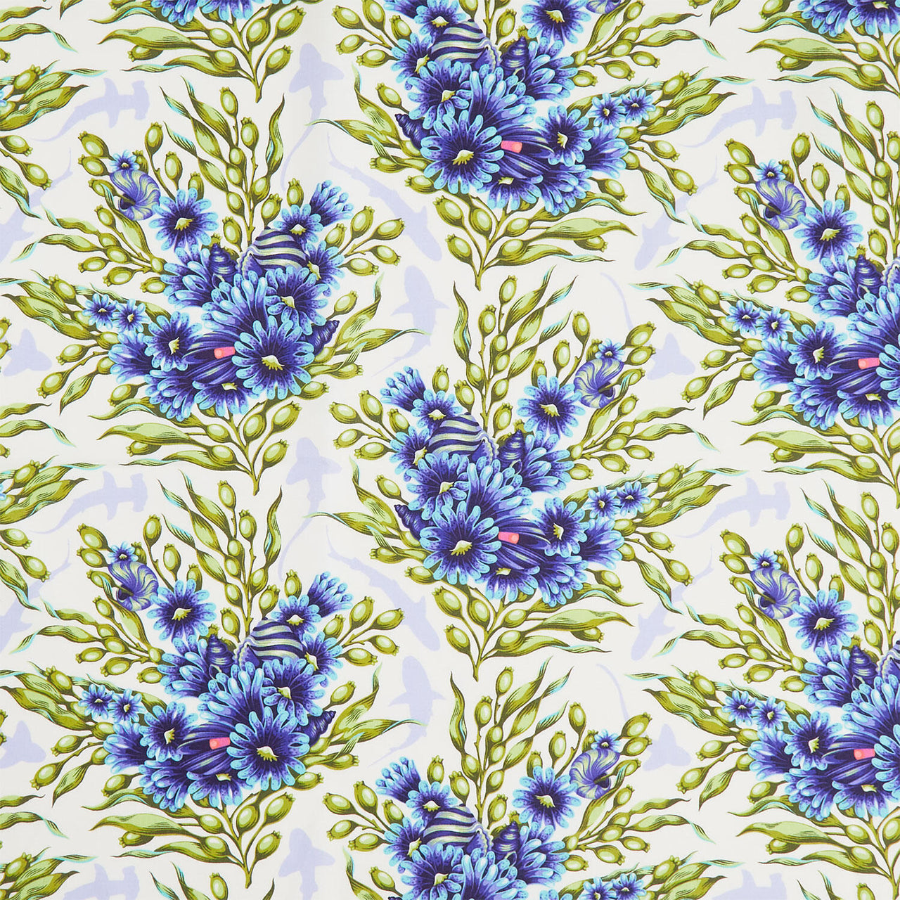 Floral Reef Collection - Shadow Sharks Marine Yardage